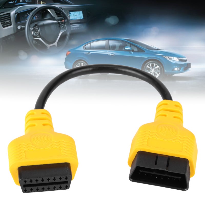 أوتول كابل تمديد OBD2 بطول 30 سم، 16 دبوسًا من ذكر إلى أنثى، مصنوع من PVC الفاخر المرن - سلك تمديد فائق المتانة لتشخيص وكشف أعطال السيارة - Image 5