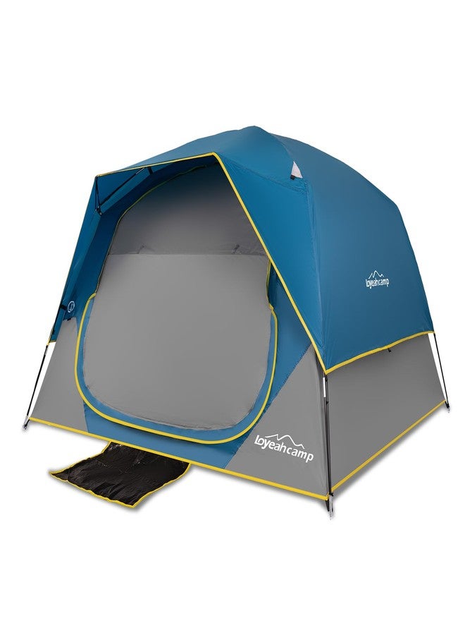 LOYEAHCAMP Tents 4 Person Camping Tent, Easy Setup Waterproof Family Tents for Camping, Portable Dome Tent for Outdoor Camping with Rainfly, Carry Bag Deepblue - Image 1