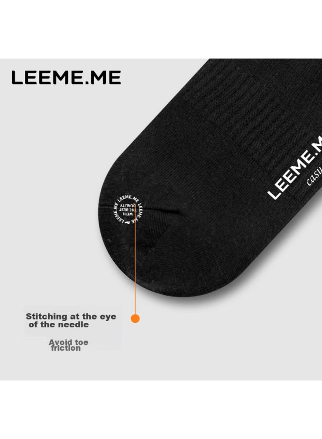 Leeme.me Li Mi Men's Socks, Spring And Summer Odor-resistant Men's Socks, Breathable Men's Short Socks, 4 Black/gray - Image 2