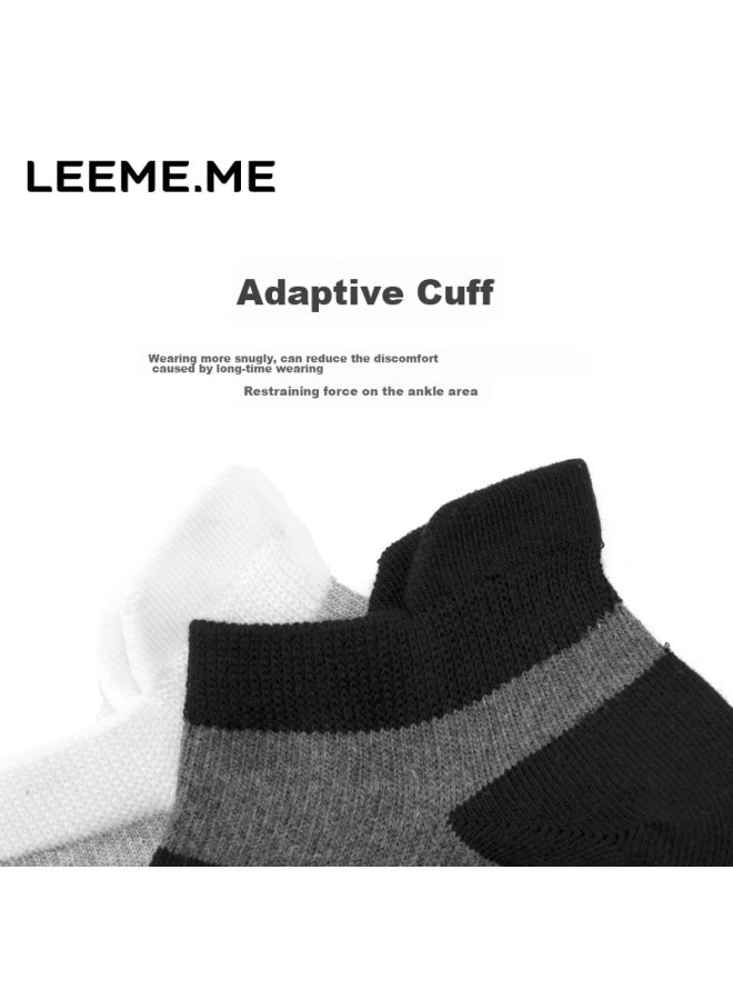 Leeme.me Li Mi Men's Socks, Spring And Summer Odor-resistant Men's Socks, Breathable Men's Short Socks, 4 Black/gray - Image 5