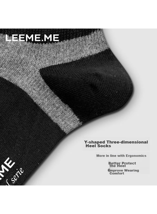 Leeme.me Li Mi Men's Socks, Spring And Summer Odor-resistant Men's Socks, Breathable Men's Short Socks, 4 Black/gray - Image 4