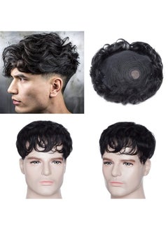 SEGO Men'S Touppe Human Hair Topper For Women With Short Hair 150% Density 16X19Cm Mono Base 100% Human Hair 4 Inch Short Curly Hairpiece Replacement Wig Jet Black  - Image 1