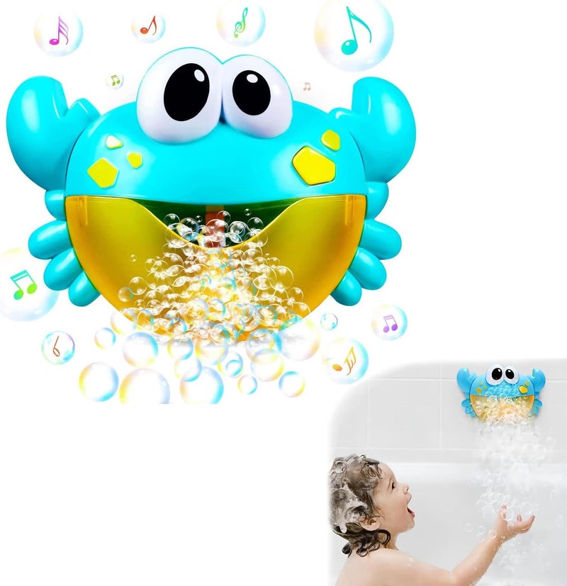 ELECDON Crab Bubble Bath Maker for The Bathtub. Blows Bubbles and Plays 24 Children¡¯s Songs ¨C Baby, Toddler Kids Bath Toys Makes Great Gifts for Toddlers ¨C Sing-Along Bath Bubble Machine - Image 1