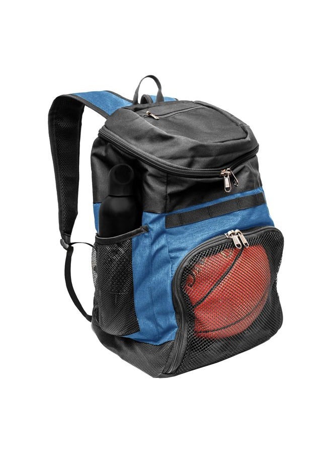 Xelfly Basketball Backpack with Ball Compartment – Sports Equipment Bag for Soccer Ball, Volleyball, Gym, Outdoor, Travel, Team – 2 Bottle Pockets, Includes Laundry or Shoe Bag – 25L (Blue) - Image 1