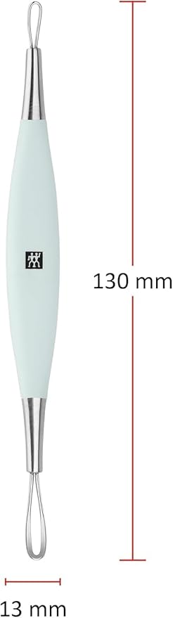 ZWILLING Professional Blackhead Remover with 2 Loops and Ergonomic Shape Stainless Steel Premium Mint - Image 5
