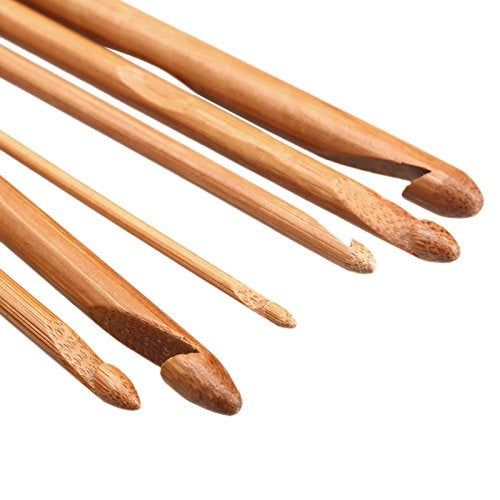 dophee 12PCS Tunisian Crochet Hook Set, 3-10mm Afghan Tunisian Carbonized Bamboo Knitting Needle with 1.2m/48in Tube Cable for Knitting Yarn, Weave Craft and Handcrafted Crocheting Projects - Image 5
