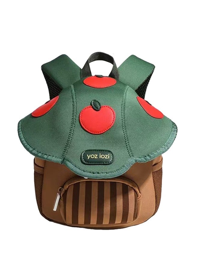 Cute Mushroom Backpack for Kids,Mini Travel Bag for 1-6 Years,Perfect Kindergarten Gift，Suitable for children 60-130cm tall（green） - Image 1