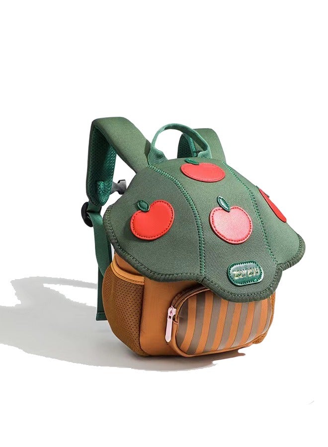 Cute Mushroom Backpack for Kids,Mini Travel Bag for 1-6 Years,Perfect Kindergarten Gift，Suitable for children 60-130cm tall（green） - Image 2