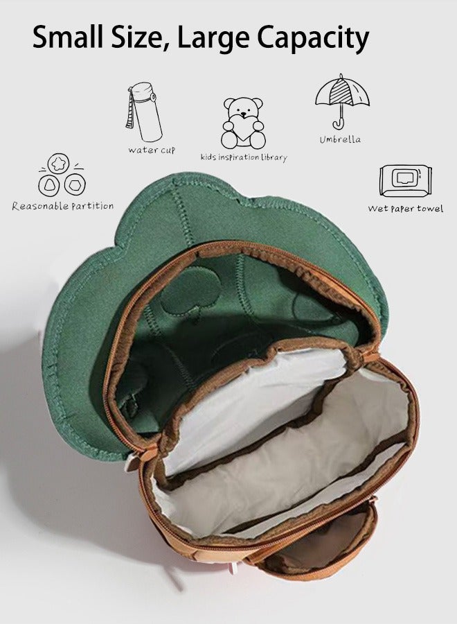 Cute Mushroom Backpack for Kids,Mini Travel Bag for 1-6 Years,Perfect Kindergarten Gift，Suitable for children 60-130cm tall（green） - Image 3