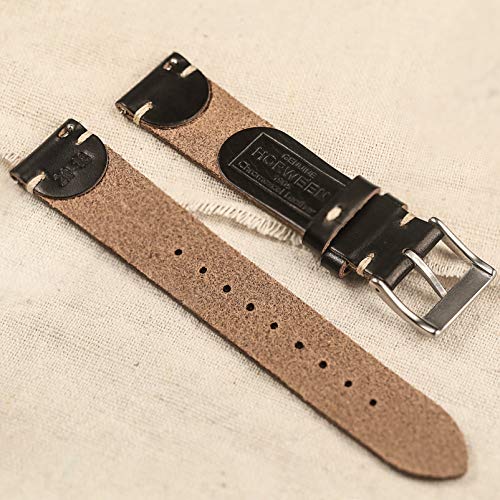 TORBOLLO Soft Horween Leather Watch Strap for Women, 19mm Leather Watch Bands, Quick Release Handmade Soft Vintage Replacement - Image 5