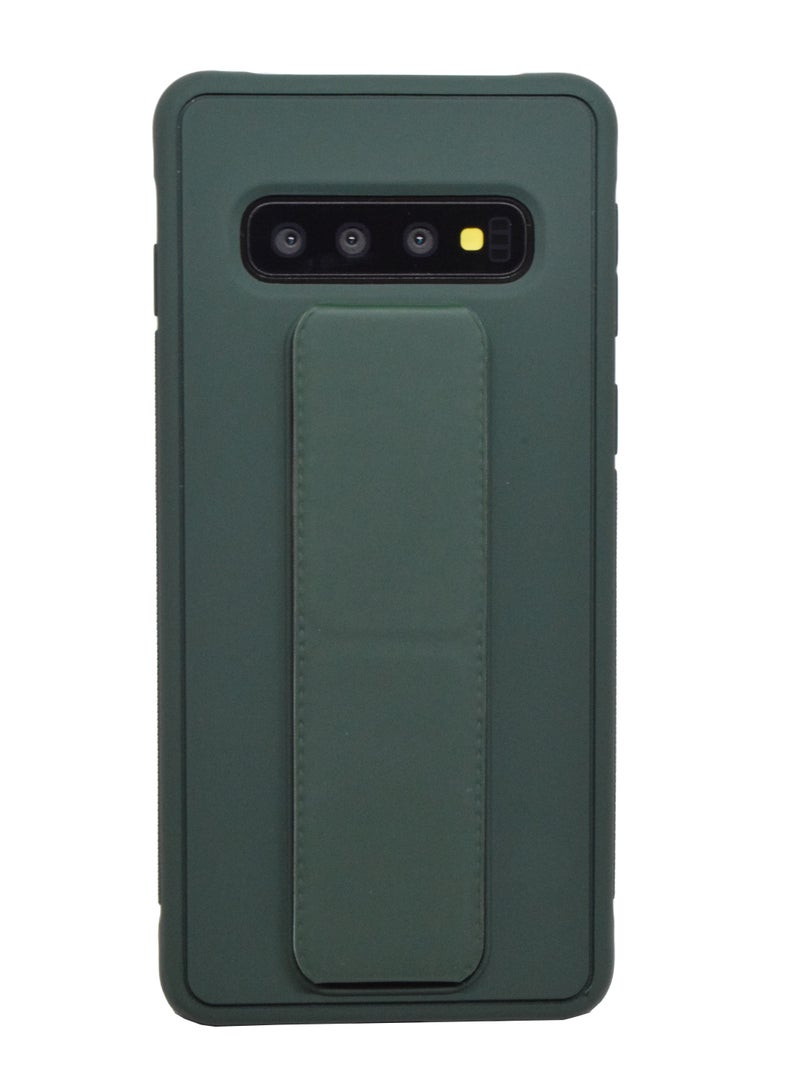 BORTONY Galaxy S10 Case Silicone Camera Protected Shockproof With Finger Grip Stand Cover - Image 1