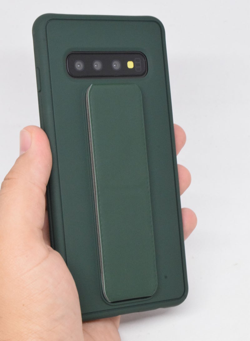 BORTONY Galaxy S10 Case Silicone Camera Protected Shockproof With Finger Grip Stand Cover - Image 3