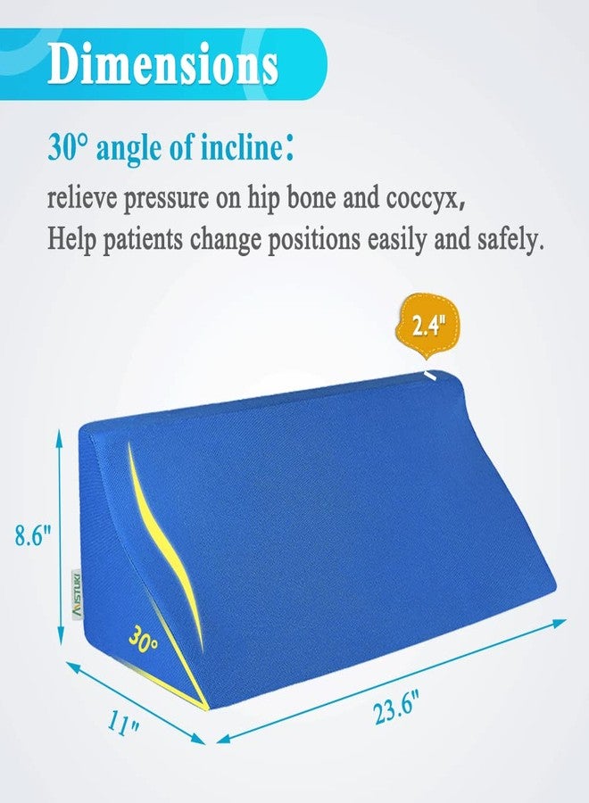 Mistuki Wedge Pillow for Bed Sores Positioning Elderly Medical Bolsters Incline Foam Body Positioners Wedge Back Support Pillows After Surgery Pregnancy Side Sleeping Prevent Back Pain (23.62 Inch) - Image 2