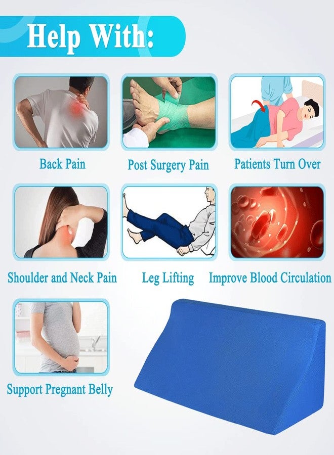 Mistuki Wedge Pillow for Bed Sores Positioning Elderly Medical Bolsters Incline Foam Body Positioners Wedge Back Support Pillows After Surgery Pregnancy Side Sleeping Prevent Back Pain (23.62 Inch) - Image 5