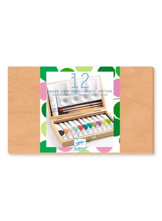 دجيكو 12 Gouaches Artist'S Box