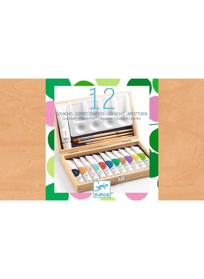 دجيكو 12 Gouaches Artist'S Box