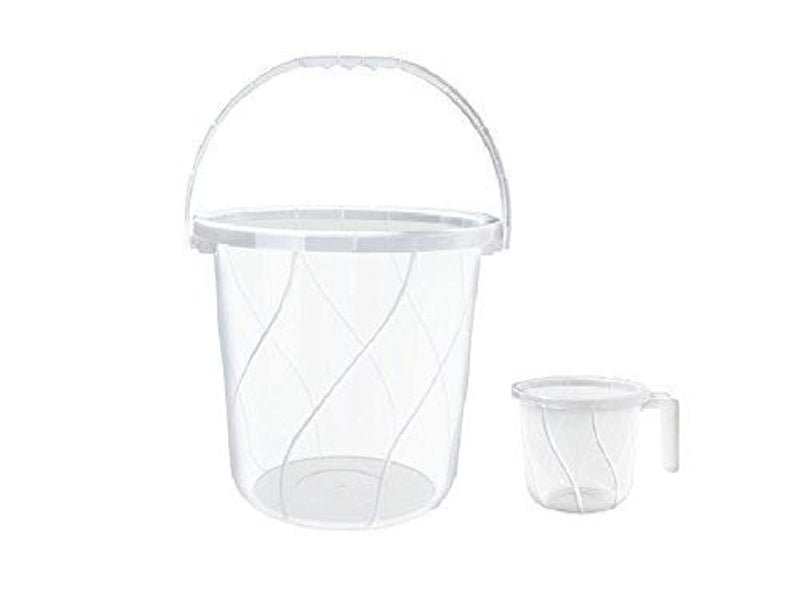 MILTON Plastic Orbit Bucket And Matching Mug Clear 25 L - Image 1