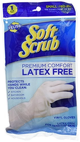 Soft Scrub Soft Scrub Premium Comfort LatexFree Reusable Household Glove White Large 