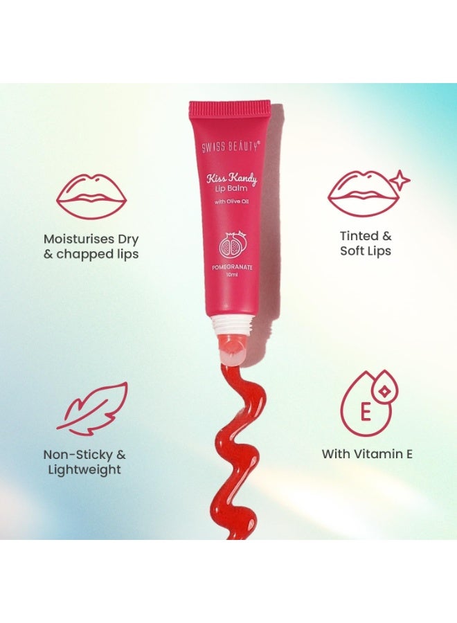 Swiss Beauty بلسم الشفاه سويس بيوتي كيس كاندي مع زيت الزيتون | مرطب | غير لزج | شفاه ناعمة وسلسة | ظل - كرز، 10 مل - Image 3