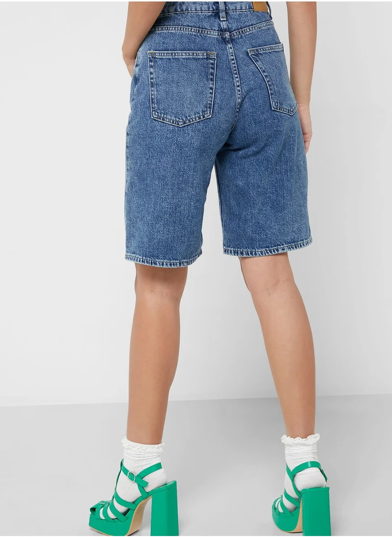 MONKI High Waist Denim Shorts