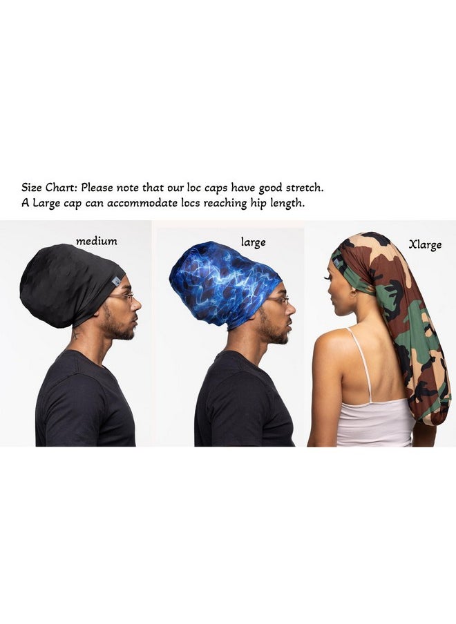 My Fairy Black Mother Fairy Black Mother Dreadlocks Loc Cap Adjustable Bonnet For Men & Women (Black,Medium)  - Image 4