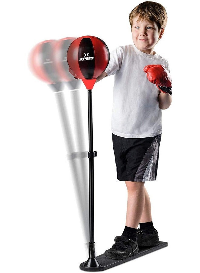 XPEED Champ Set Free Punching Speed Ball Boxing Set with Glove & Adjustable Standing Punch Ball (for 4-10 Yr Kids). - Image 1