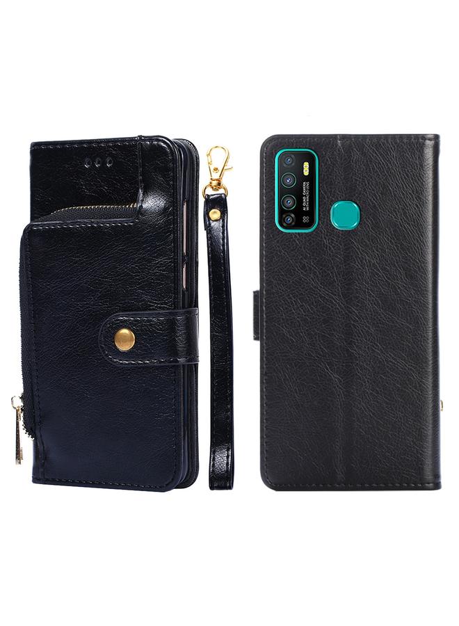 اس-توب جراب هاتف جلدي بسحاب لهاتف Infinix Hot 9/Note 7 Lite/X655C - Image 1