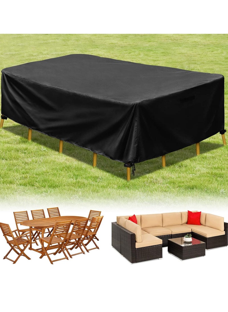 HomarKet Patio Furniture Covers, Outdoor Furniture Cover Waterproof, General Purpose, Outside Table and Chair Covers, Heavy Duty 210D (200x160x70cm)  - Image 1