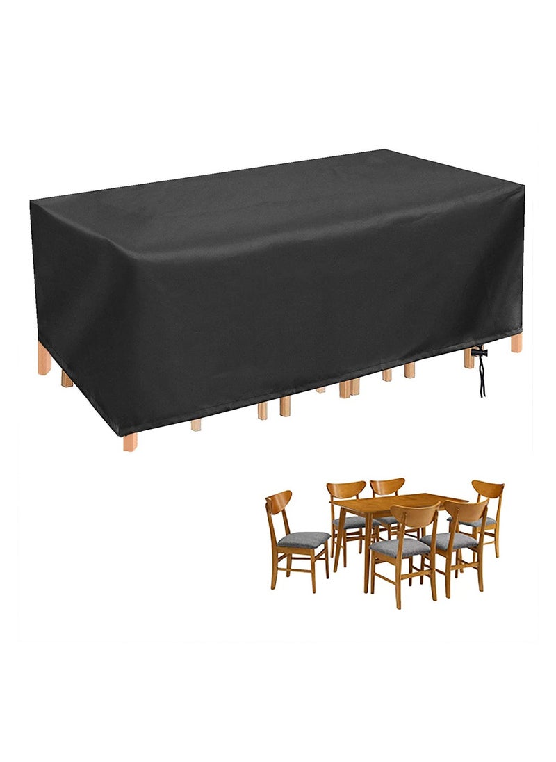 HomarKet Patio Furniture Covers, Outdoor Furniture Cover Waterproof, General Purpose, Outside Table and Chair Covers, Heavy Duty 210D (200x160x70cm)  - Image 2