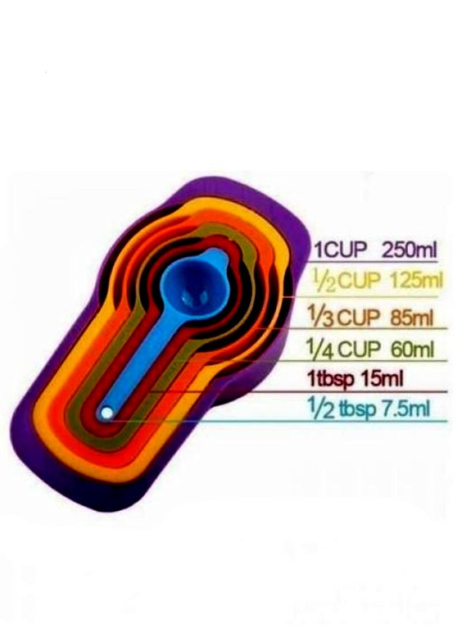 YupFun - Measuring Spoons From 7.5 Ml To 1 Cup - 6 Pcs Color May Vary - Image 1