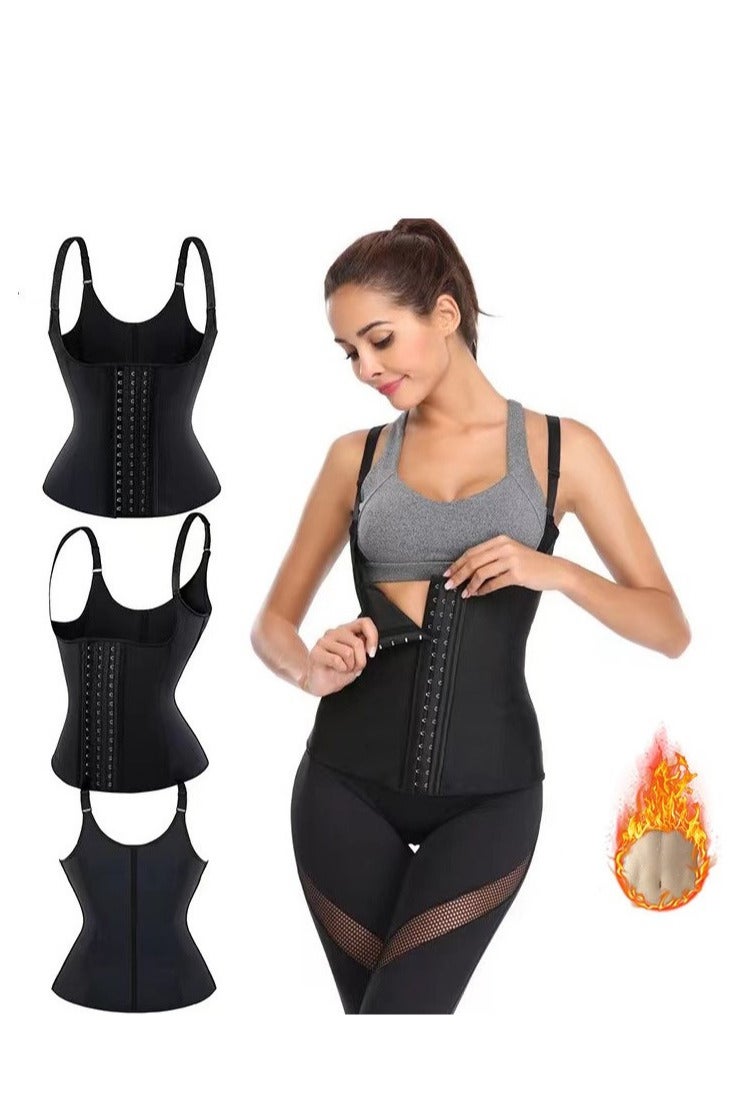 INSIJAM Women's Waist Trainer Vest - 4 Hook Corset Body Shaper for Workout - Slimming Girdle Cincher Trimmer - Tummy Control and Posture Support - Image 4
