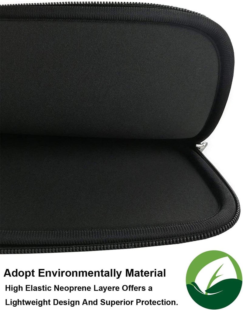 Naukay Laptop Bag 15 Inch, Resistant Neoprene Laptop Sleeve/Notebook Computer Pocket Case/Tablet Briefcase Carrying Bag Compatible for 15.4 inch MacBook Pro, Ultrabook Notebook, (Black) - Image 3