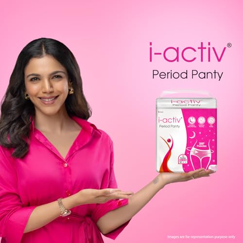 i-activ i activ Period Panty for Girls & Women | M-L | 10's Pack | Disposable Period Panties for Women for Heavy Flow Periods | Maternity Pads after Delivery | 360 Degree Protection | Waist Size - 24" to 39" - Image 3