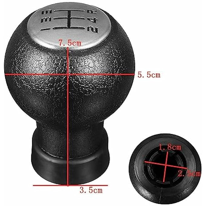 rayihni DETACHI 5 Speed Manual Car Gear knob Stylish Handball Gear Shifter Lever Knob Compatible with Suzuki Alto K10SwiftSX4 Maruti Suzuki Swift and Swift Dzire 20052010 Model for Car Black Finish - Image 3