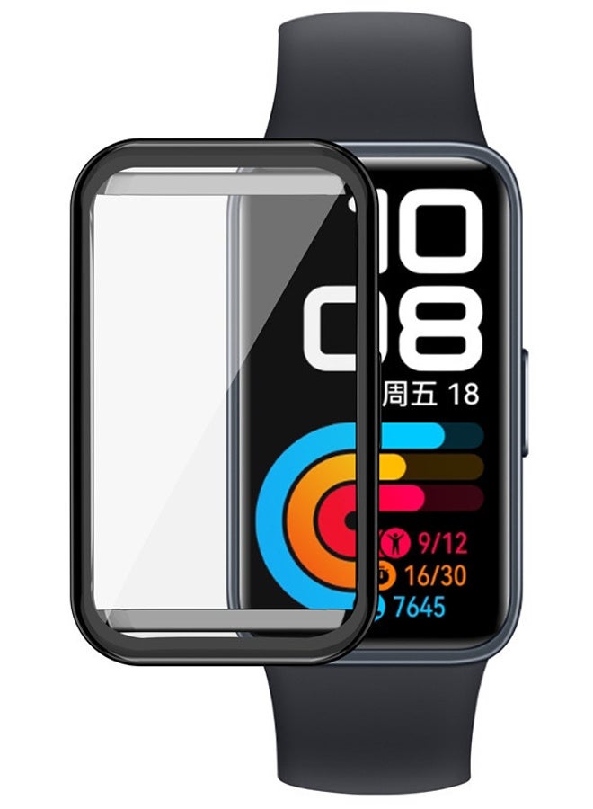 Ful Case Protector Compatible with Huawei Band 8 | Band 9 | Band 10 Watch, Full TPU case protector with TPU screen coverage (Black) - Image 3