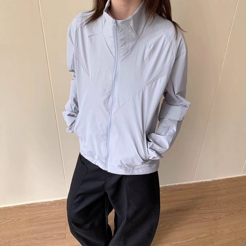 Women's Lightweight Mesh Breathable Stand Collar Sun Protection Jacket - Image 3