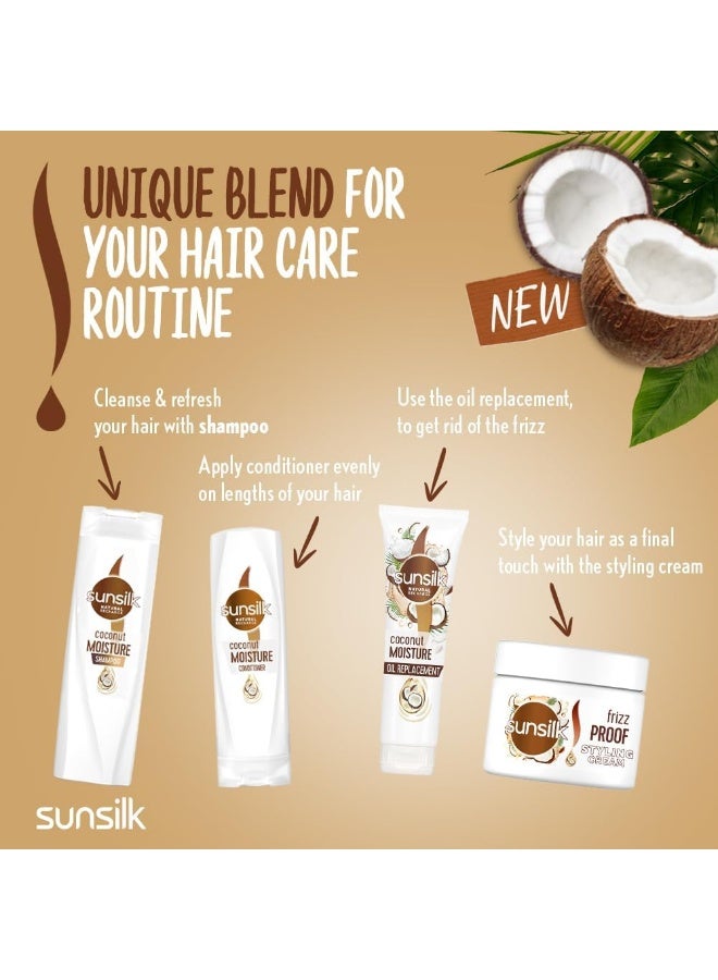 Sunsilk بلسم صن سيلك الطبيعي، لترطيب عميق للشعر الجاف، رائحة جوز الهند، 24 ساعة من العطر، 350 مل - Image 5