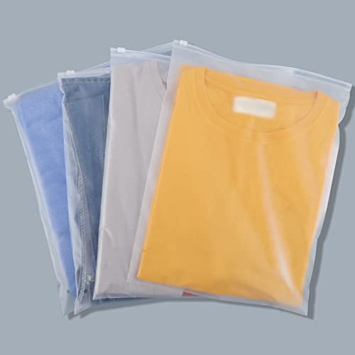 Svaldo Clothes Packaging Bags for Shipping, 50 Count 9x12 inch Frosted Zipper Plastic Bags for Clothing, Thick Plastic Apparel Bag 3 Mil, with Vent Holes Storage Bag - Image 1