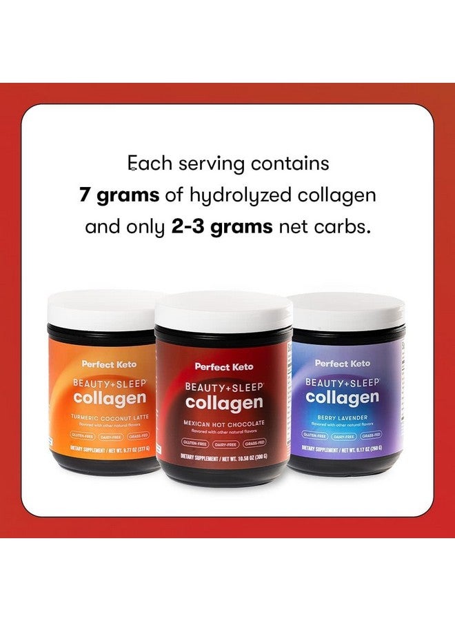 Perfect Keto Beauty + Sleep Grass Fed Collagen Peptides Protein Powder with Ashwagandha, Magnesium, Biotin, Hyaluronic Acid, L Theanine, Hair, Skin, Nails & Relaxation Support, Mexican Hot Chocolate - Image 2