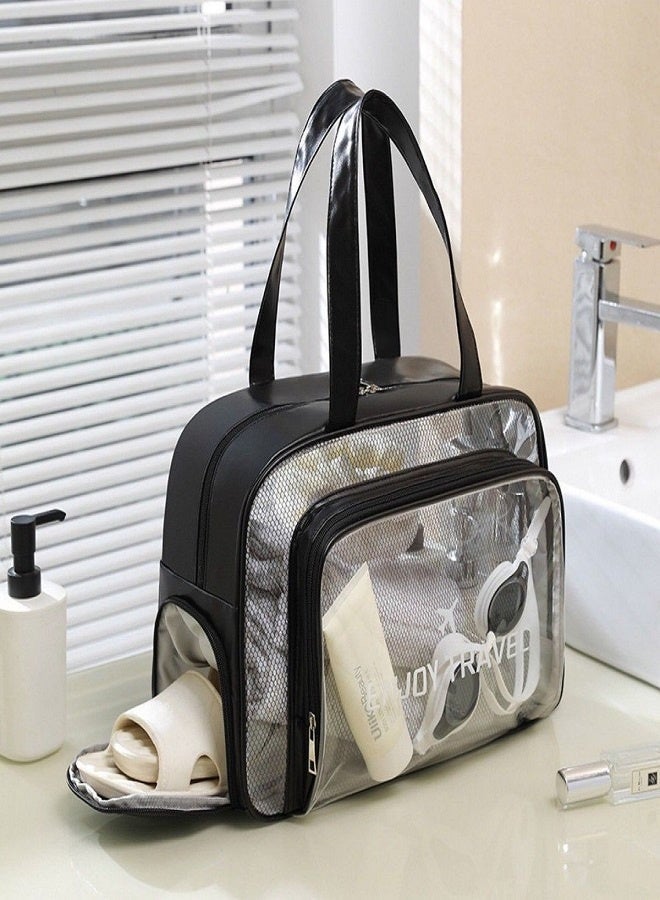 Generic Large Capacity Waterproof Beach Bag Wet Dry Split Fitness Swim Cosmetic Storage Bag For Summer Beach Vacation - Image 3