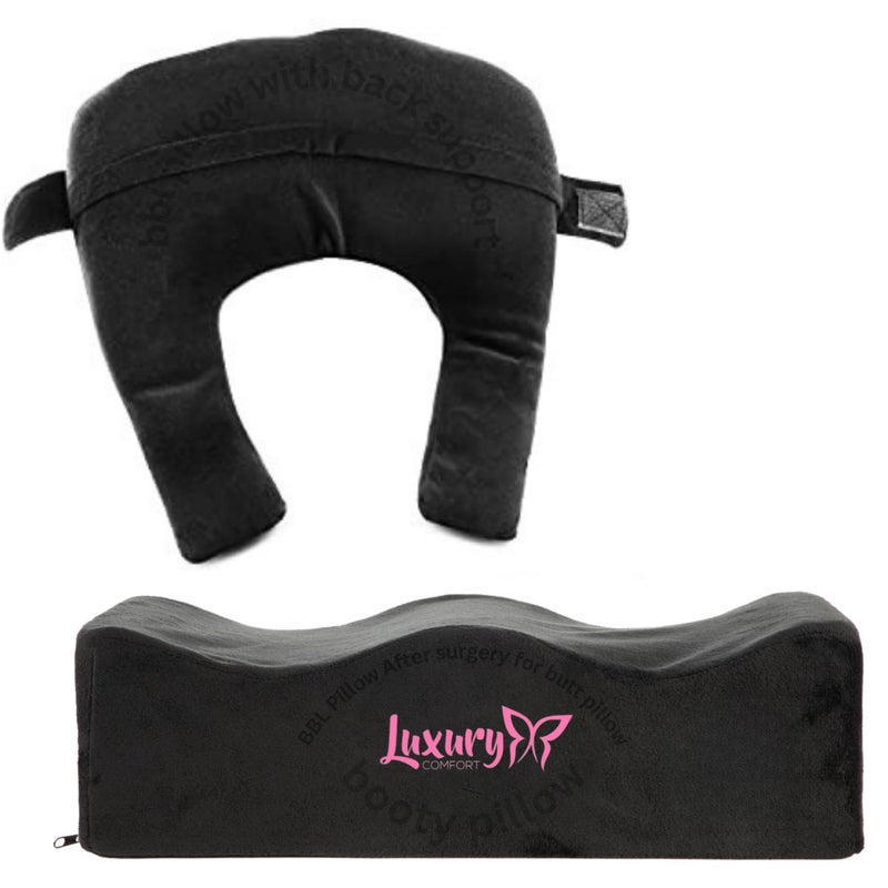 Premium BBL Booty Pillow for Post Recovery Brazilian Butt Lift Comfortable Stylish Butt Lift Recovery Pillow Buttocks Support Cushion for After Surgery Sitting Cushion CoverDrawstring Bag