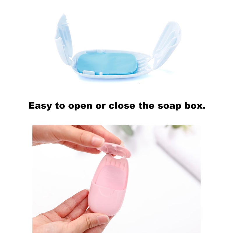 Portable Soap Sheets: 50 Disposable Pink Sheets With Storage Container - Safe Hand Hygiene for Travel Camping Outdoor Cleaning - Image 3