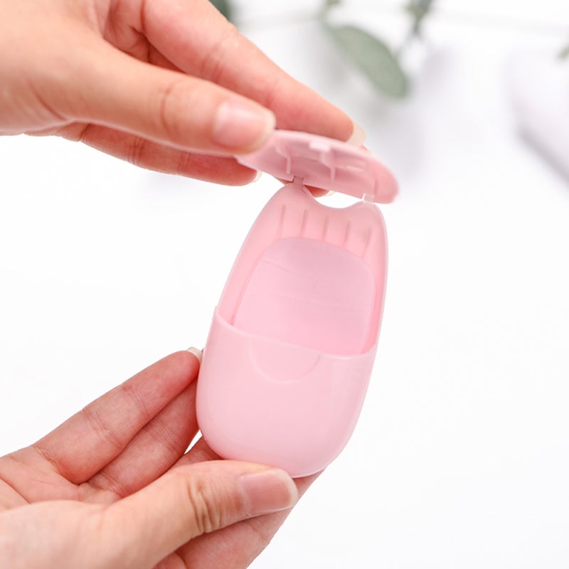 Portable Soap Sheets: 50 Disposable Pink Sheets With Storage Container - Safe Hand Hygiene for Travel Camping Outdoor Cleaning - Image 5