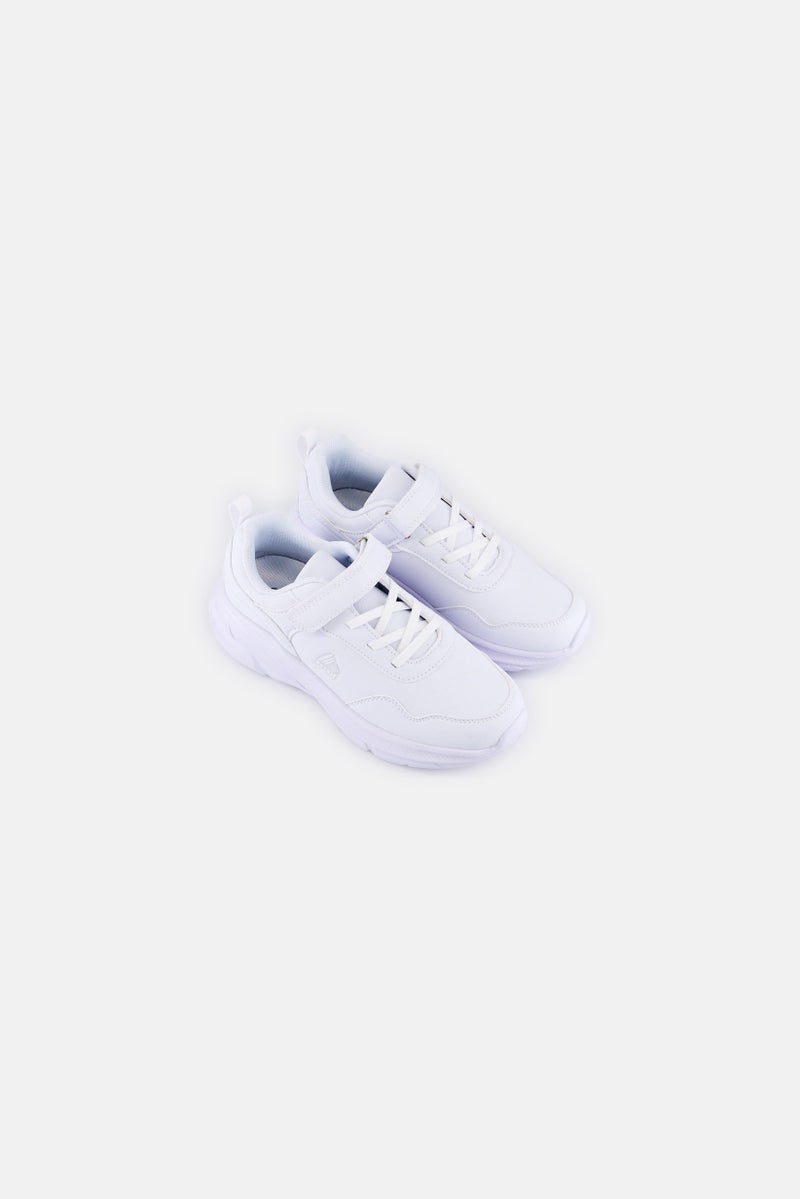 RBX Kids Boy Velcro Closure School Shoes, White  - Image 4