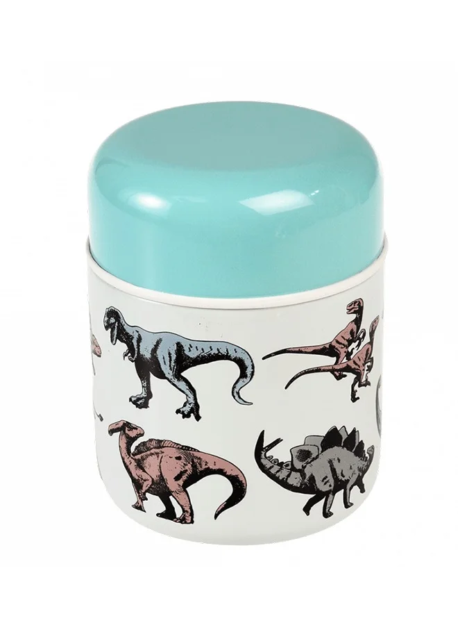 Rex London Prehistoric Land Stainless Steel Food Flask – Dinosaur-Themed Kids Food Flask – Insulated and Durable for School Lunches