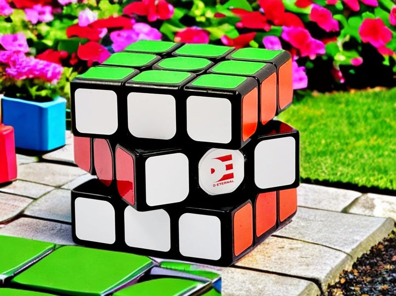 D ETERNAL مكعب مغناطيسي 3M 3x3 من ماغنيتي، لعبة ألغاز سريعة للأطفال، الأولاد والبنات، أسود، متعدد الألوان (ماغنيتي 3M 3x3 أسود) - Image 3