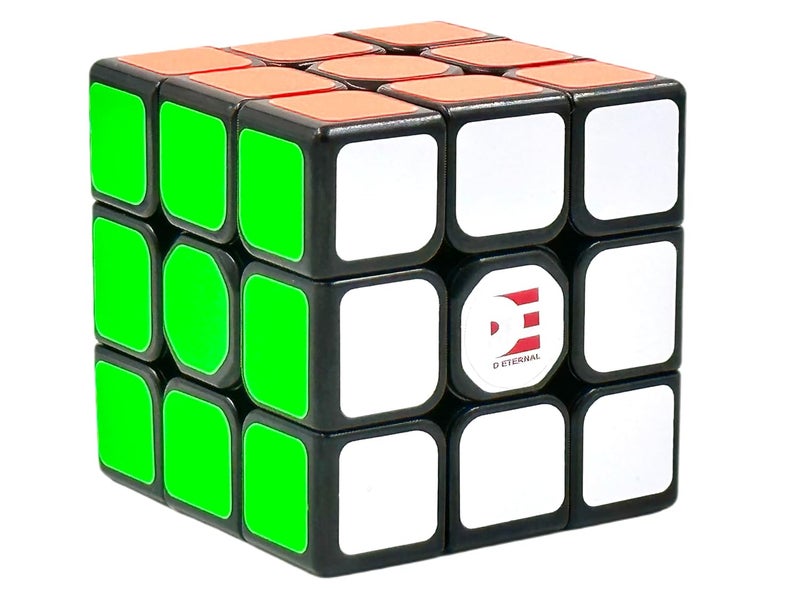 D ETERNAL مكعب مغناطيسي 3M 3x3 من ماغنيتي، لعبة ألغاز سريعة للأطفال، الأولاد والبنات، أسود، متعدد الألوان (ماغنيتي 3M 3x3 أسود) - Image 2