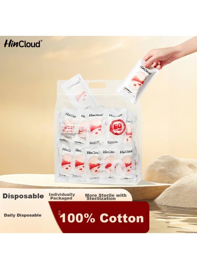 HINCLOUD Hincloud Disposable Pure Cotton Underwear For Women, Portable, Travel-friendly, No-wash, Daily Disposable Panties, Pure White, 30 Pieces, Size M  - Image 1