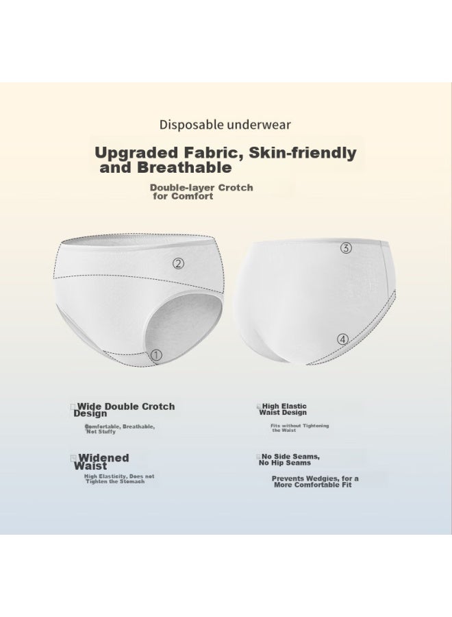 HINCLOUD Hincloud Disposable Pure Cotton Underwear For Women, Portable, Travel-friendly, No-wash, Daily Disposable Panties, Pure White, 30 Pieces, Size M  - Image 5