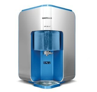 Havells UV Plus Water PurifierWhite Blue UVUF Patented Corner Mounting 5 Stage Purification 7L Tank Suitable For TDS 300 ppm Water Suitable for Municipal Water